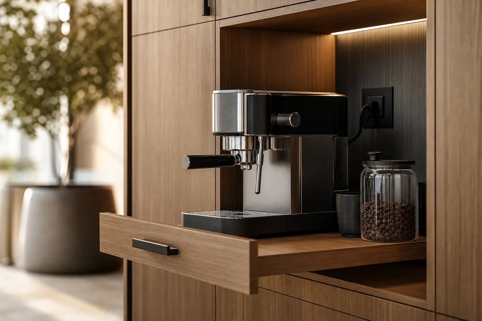 Modern Coffee Bar Cabinet Ideas for Bay Area Homes and Offices
