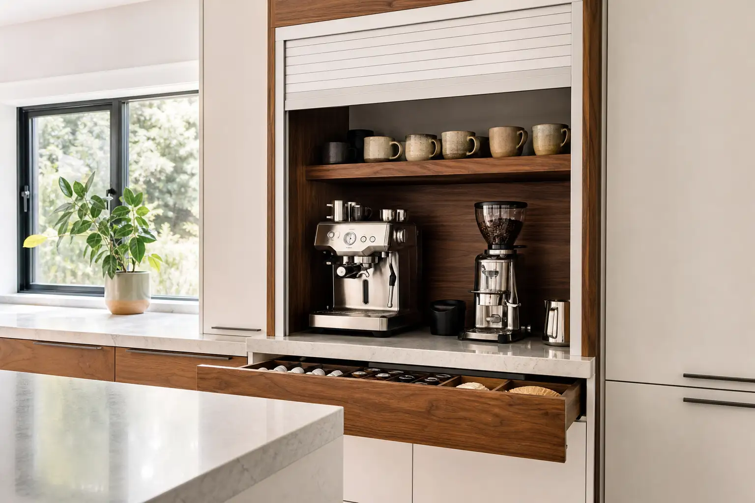 Modern Coffee Bar Cabinet Ideas for Bay Area Homes and Offices