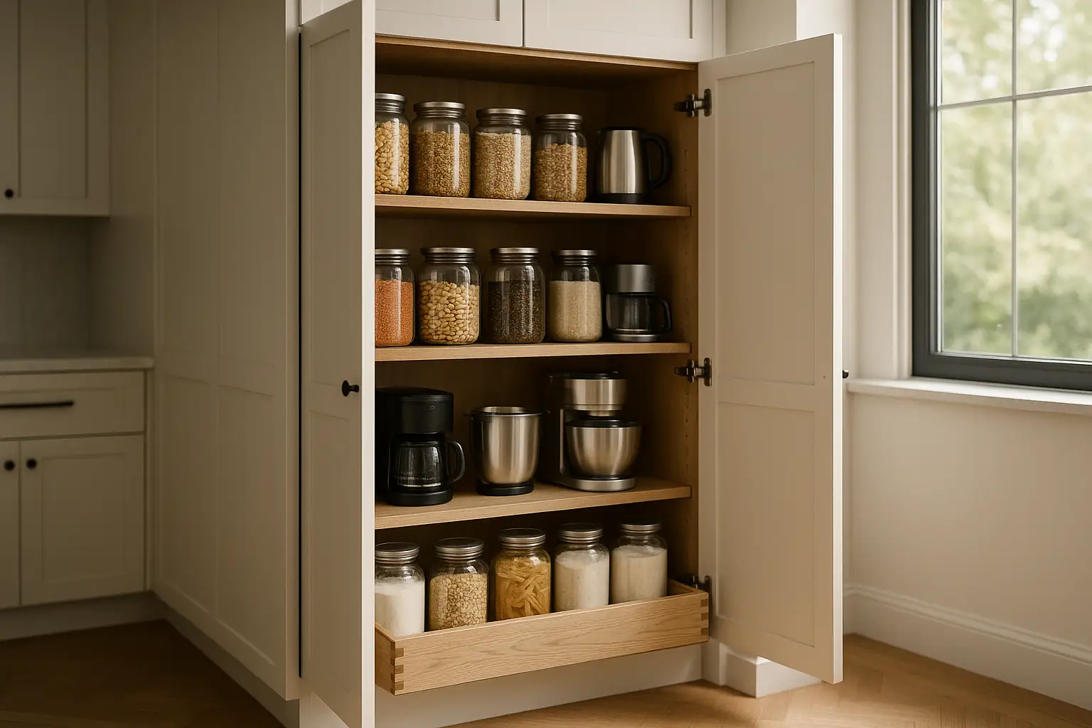 Bay Area Pantry Cabinets: Pull-Out vs Fixed Shelf
