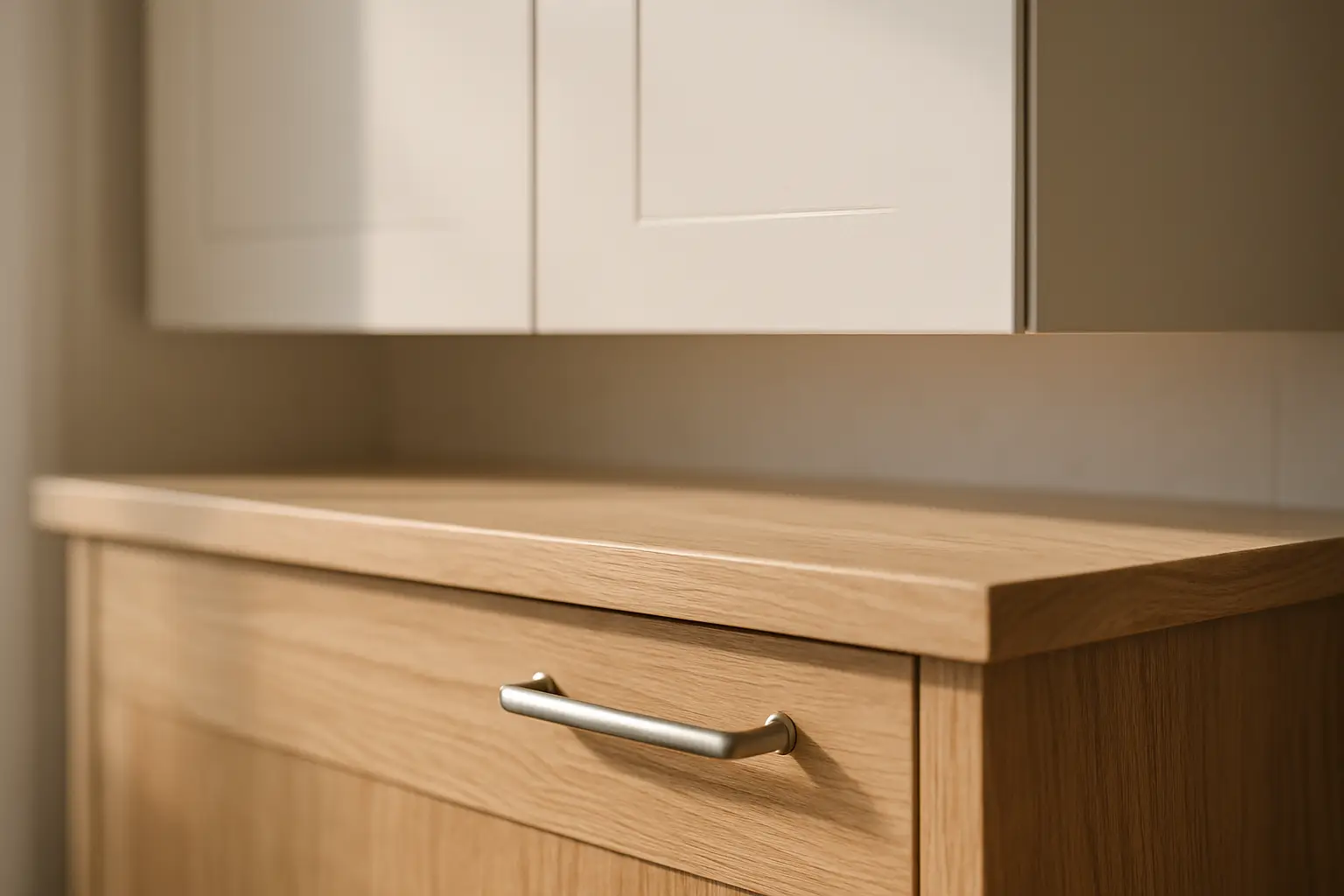 Two-Tone Cabinets: Paint vs. Veneer, Built in San Jose
